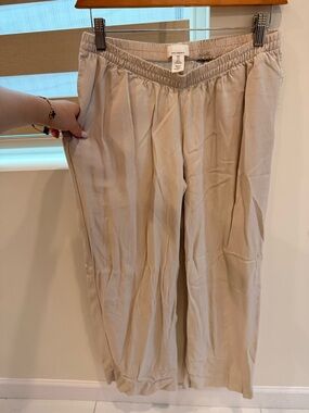 H&M MAMA Beige Maternity Wide-Leg Pants